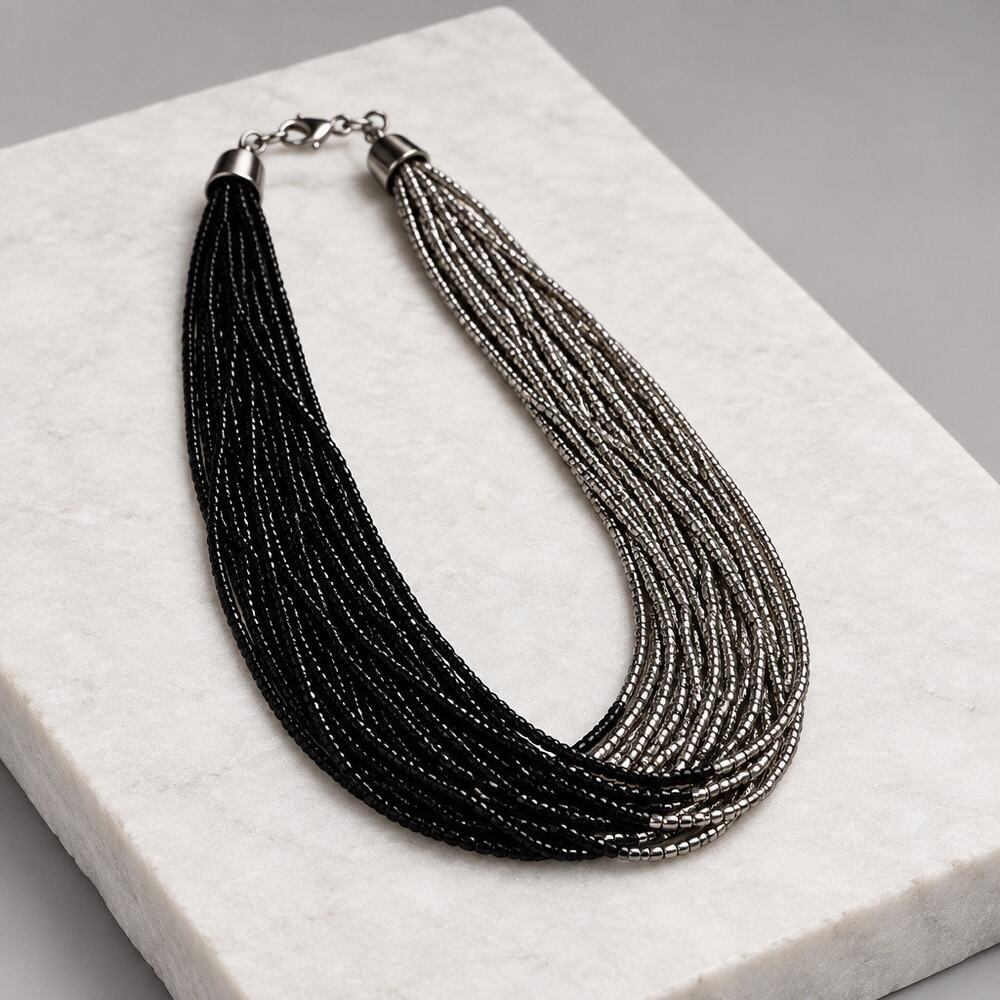 The "Midnight Chrome" Necklace